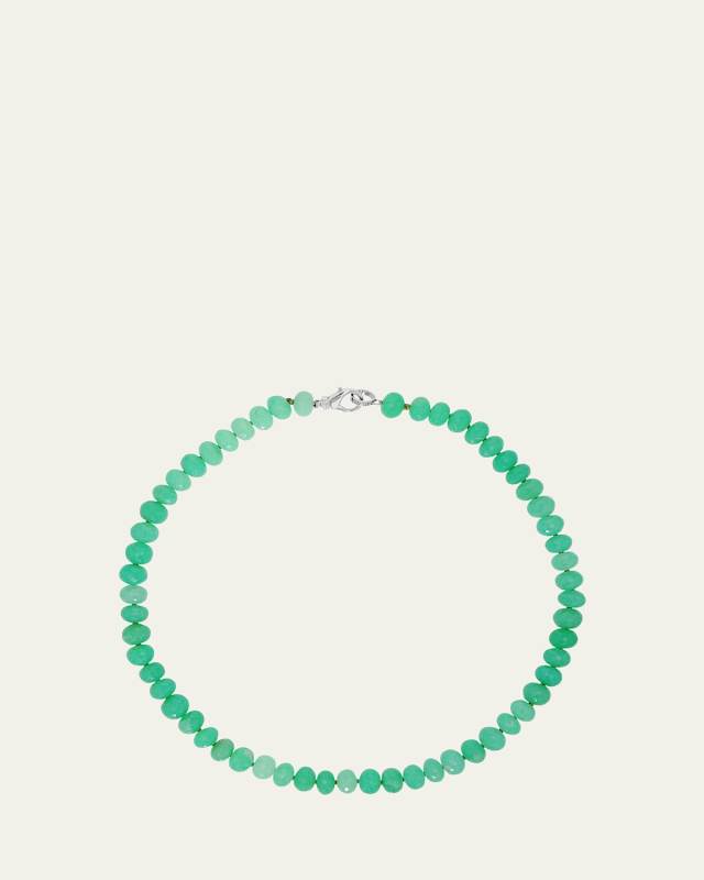 Chrysoprase Knotted Necklace